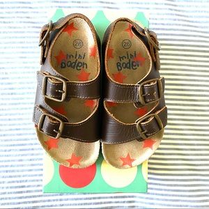 Mini Boden Leather Sandals